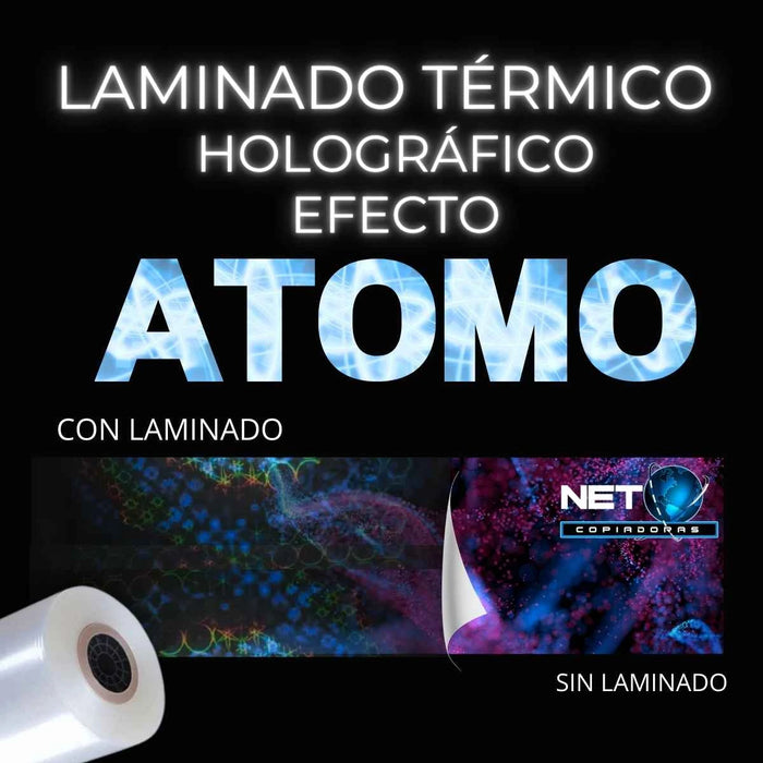 Rollo de Laminado Átomo Holográfico Térmico 30cm x 50mts