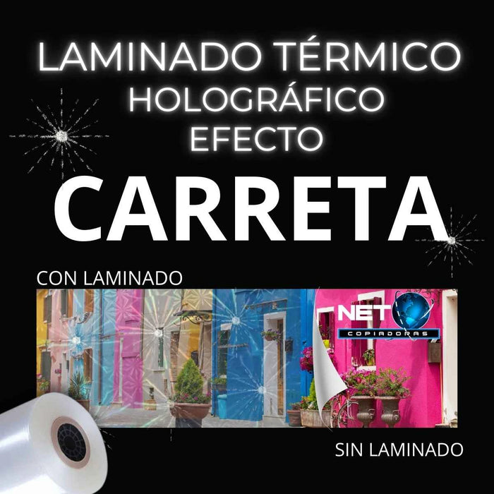 Rollo de Laminado Carreta Holográfico Térmico 30cm x 50mts