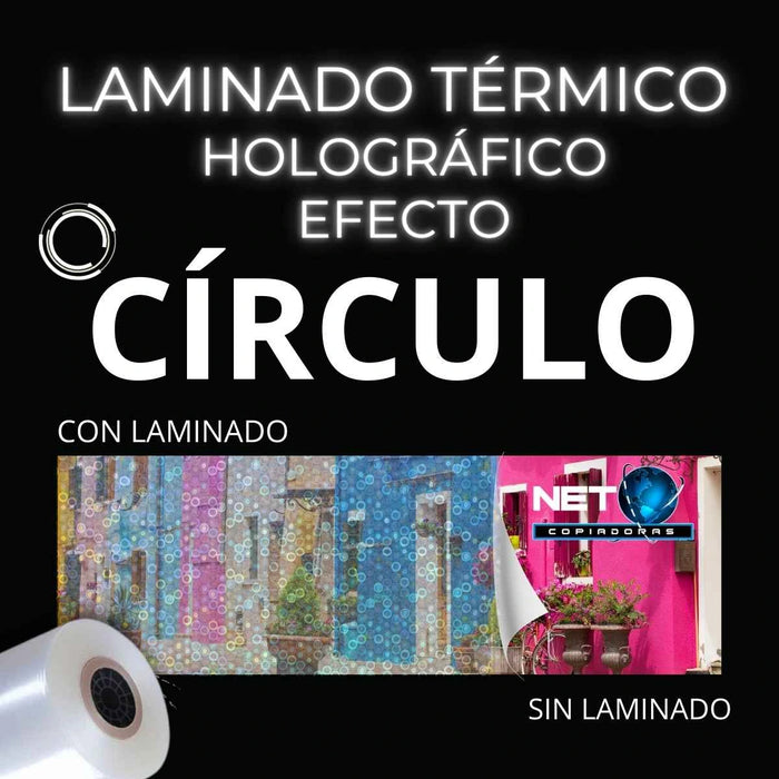 Rollo de Laminado Círculo Holográfico Térmico 30cm x 50mts