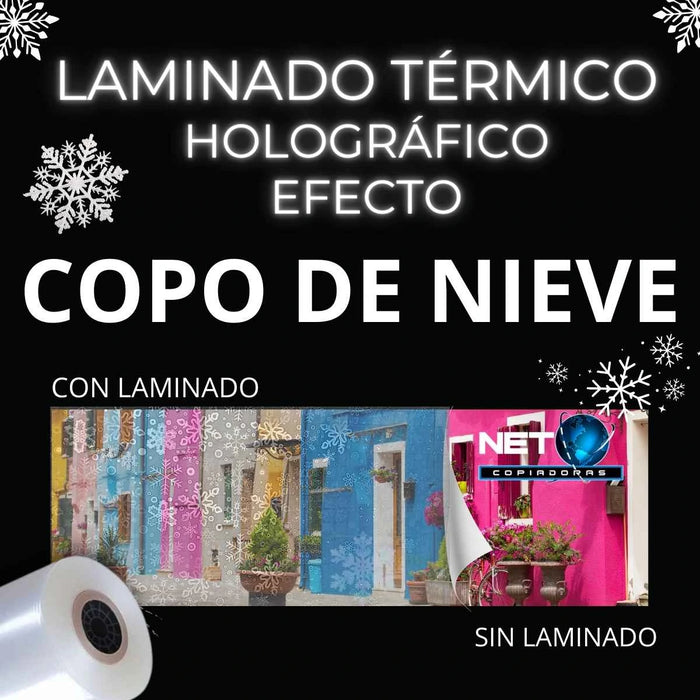 Rollo de Laminado Copo de Nieve Holográfico Térmico 30cm x 50mts