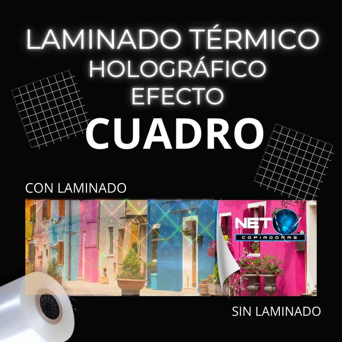 Rollo de Laminado Cuadro Holográfico Térmico 33cm x 50mts