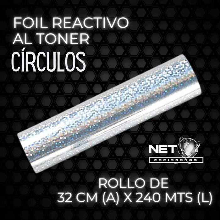 Papel Foil Círculos Reactivo al Tóner 32 cms x 240 mts