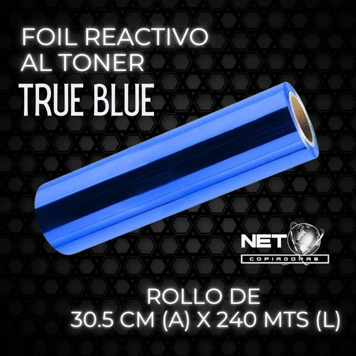 Papel Foil Azul Real Reactivo al Tóner 30.5 cms x 244 mts