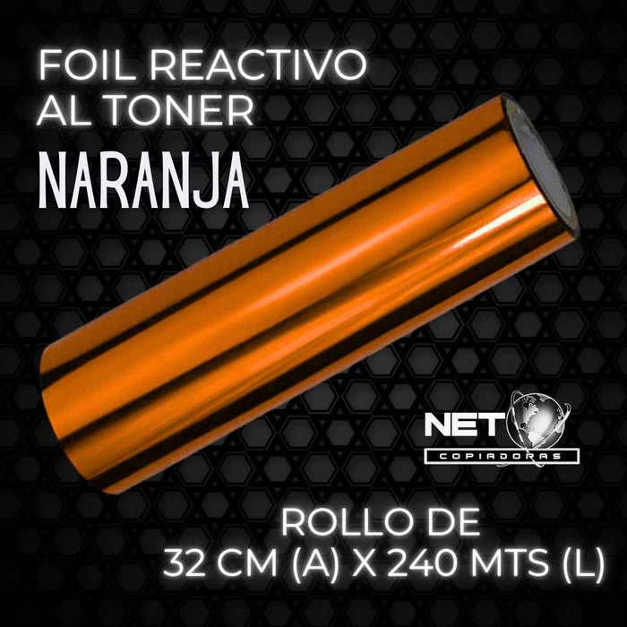 Papel Foil Naranja Reactivo al Tóner 32 cms x 240 mts