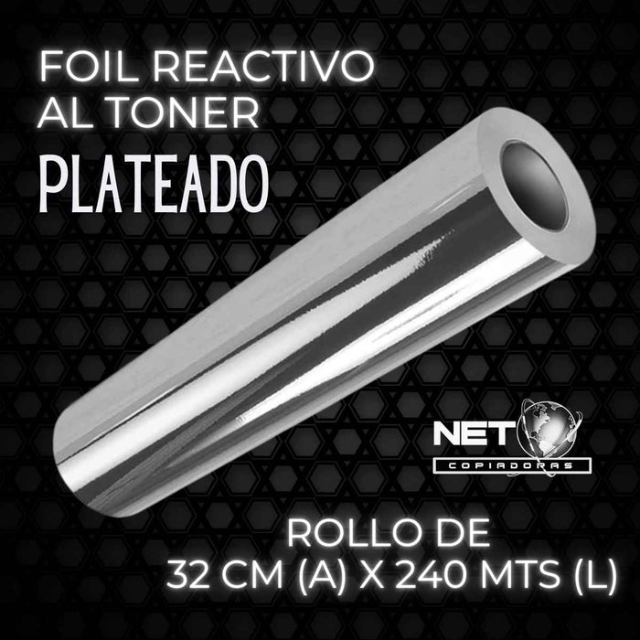 Papel Foil Plateado reactivo al Tóner 32 cms x 240 centímetros