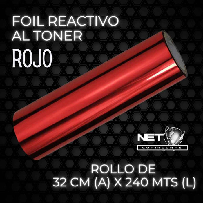 Papel Foil Rojo reactivo al Tóner 32 cms x 240 mts