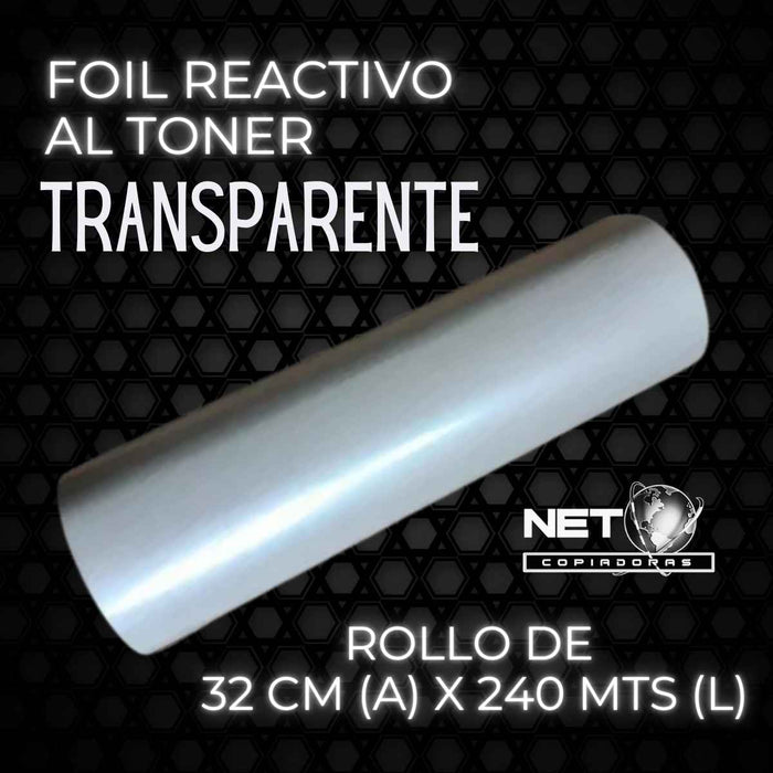Papel Foil Transparente Reactivo al Tóner 32 cms x 240 mts