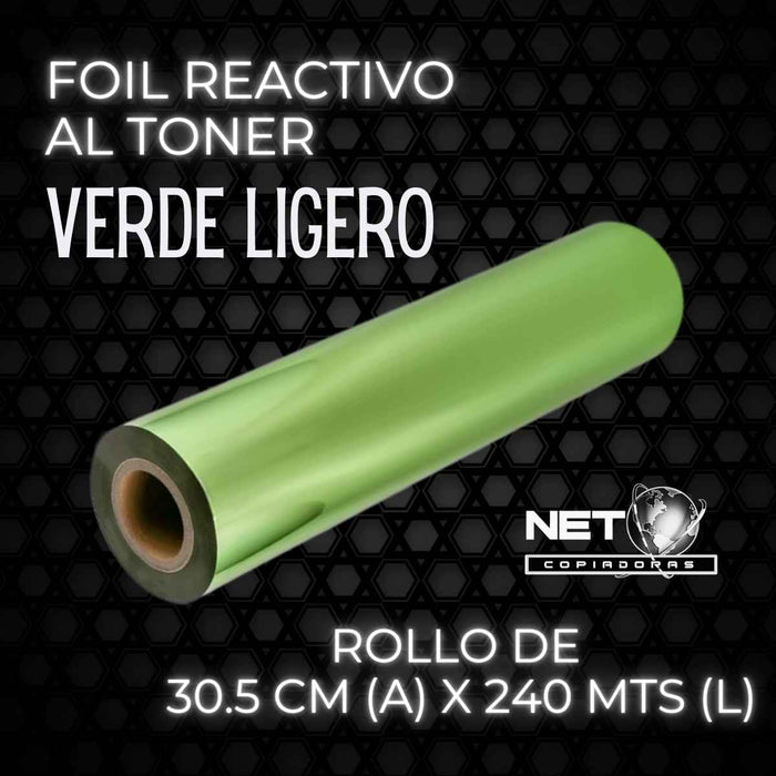 Papel Foil Verde Ligero Reactivo al Tóner 32 cms x 244 mts