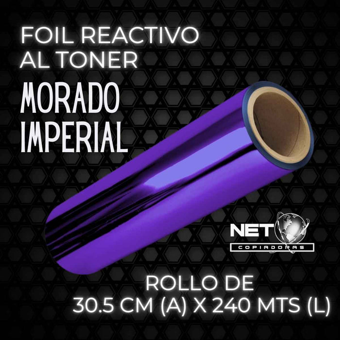 Papel Foil Imperial Purple reactivo al Tóner 30.5 cms x 244 mts
