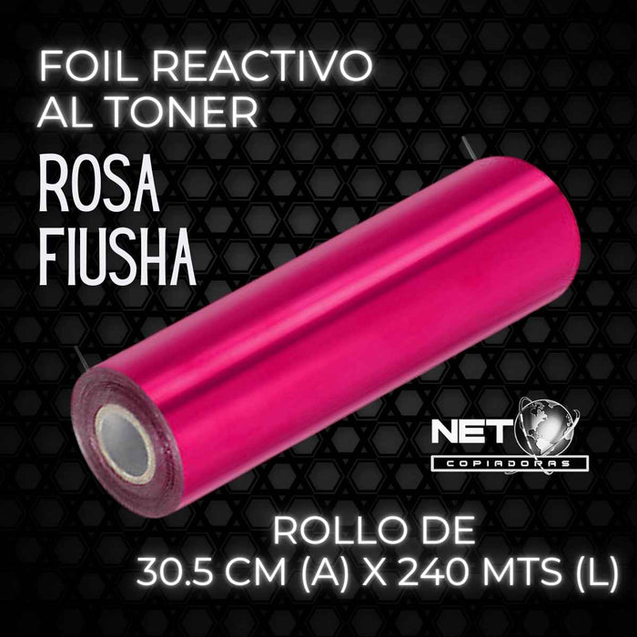 Papel Foil Rosa Fucsia reactivo al Tóner 30.5 cms x 244 mts
