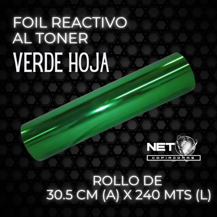 Papel Foil Verde Hoja Reactivo al Tóner 30.5 cms x 244 mts