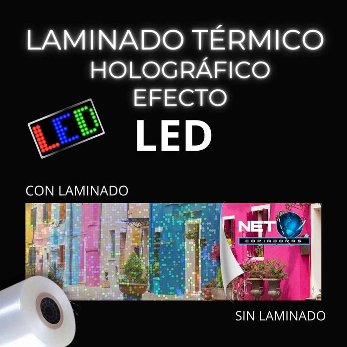 Rollo de Laminado Led Holográfico Térmico 33cm x 50mts