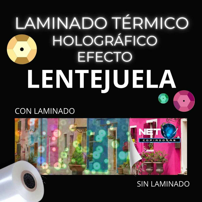 Rollo de Laminado Lentejuela Holográfico Térmico 33cm x 50mts