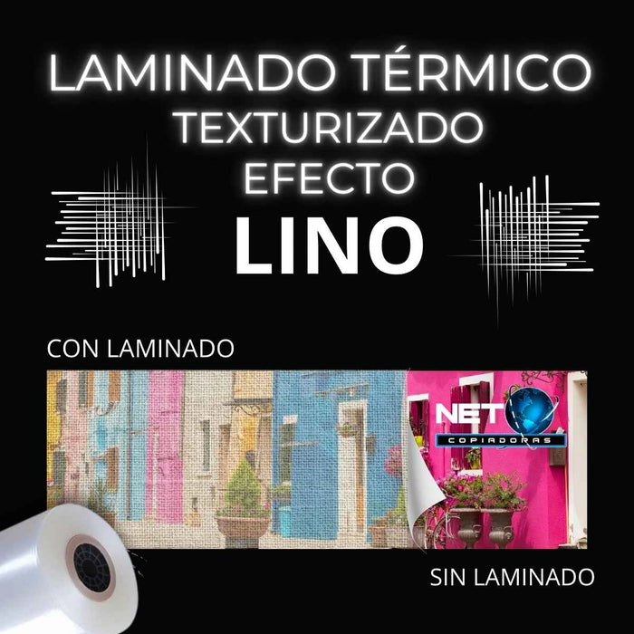 Rollo de Laminado Lino Texturizado Térmico 30cm x 50mts