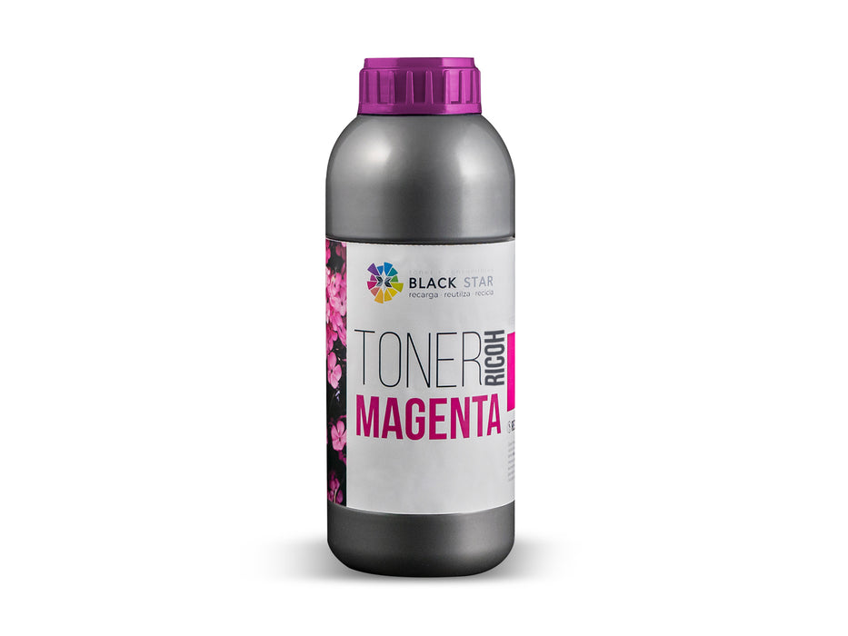 Tóner Recarga BlackStar para Ricoh Magenta MPC4503, MPC4504, MPC5503, MPC6003, MPC6004, MPC5503, MPC6003, MPC5503, MPC6003
