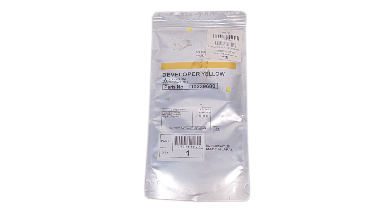 Revelador Ricoh AMARILLO MPC2800, MPC3300, MPC3300SPF, MPC4000, MPC5000, MPC5000SPF