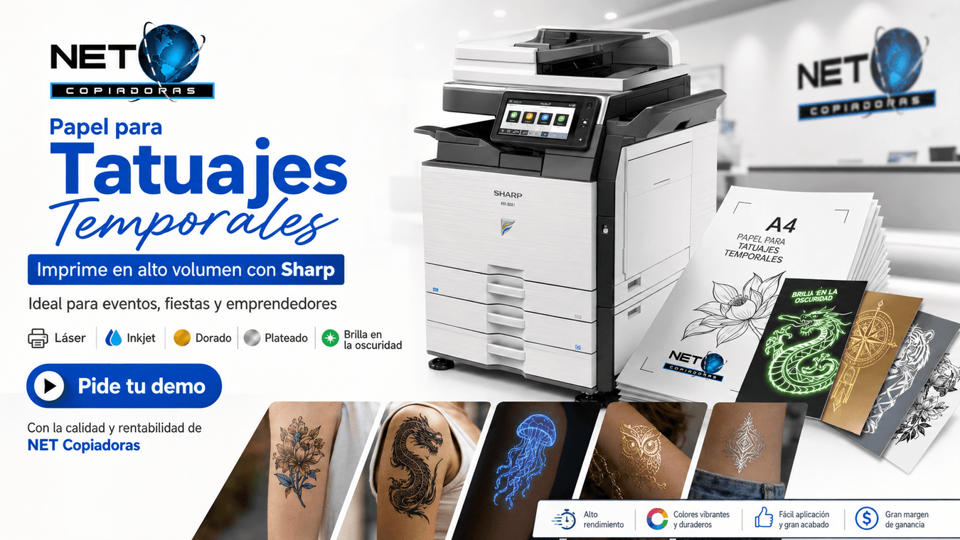 Papeles Tatuajes Temporales - Net Copiadoras