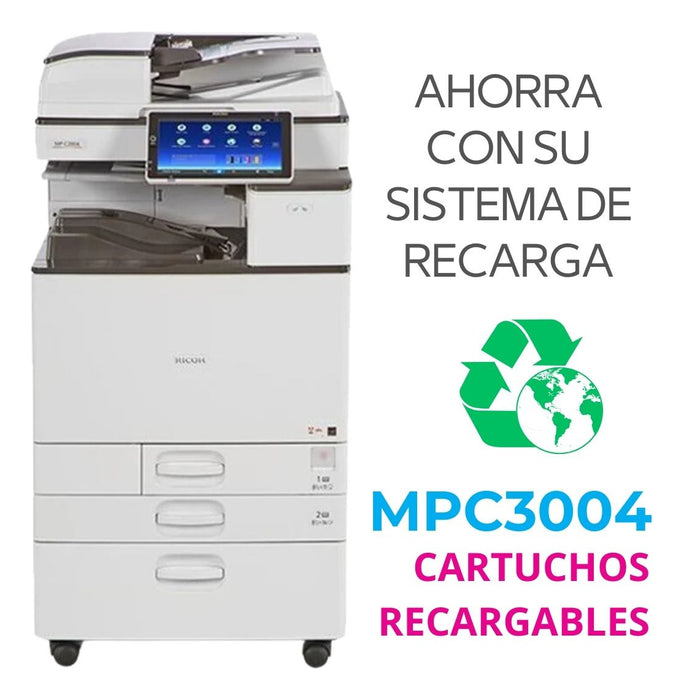 Impresora Multifuncional Ricoh Mpc3004 Color Remanufacturada