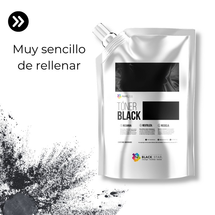 Toner Sharp Negro Bolsa 500 gramos MX4100 | MXC402 | MX2600 Blackstar