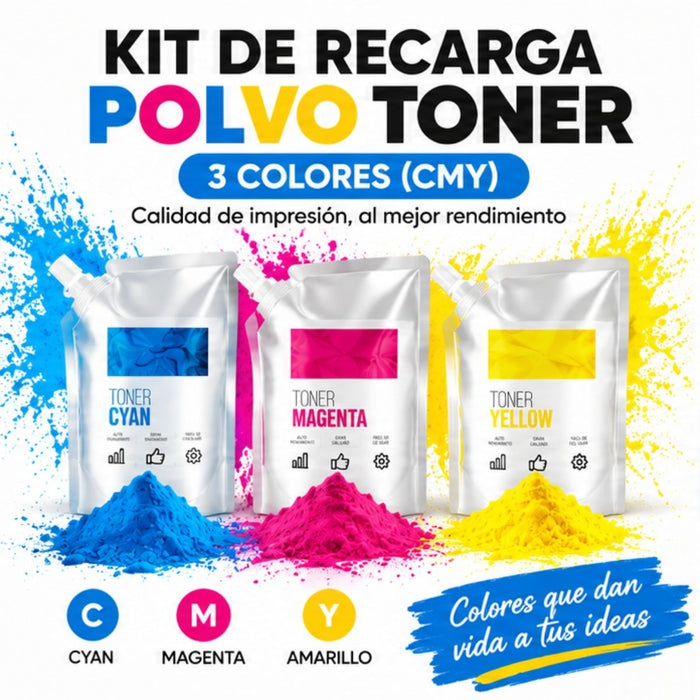Toner Kit Cmy Para Sharp Mx3070, 4070, 5070,6500, 7040, 7500