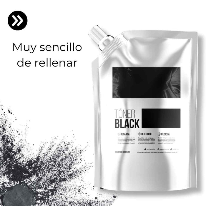 Toner Recarga para Sharp Negro 1 Kg MX2616 MX4100 MX4110 MX3110 MXC300 MXC301