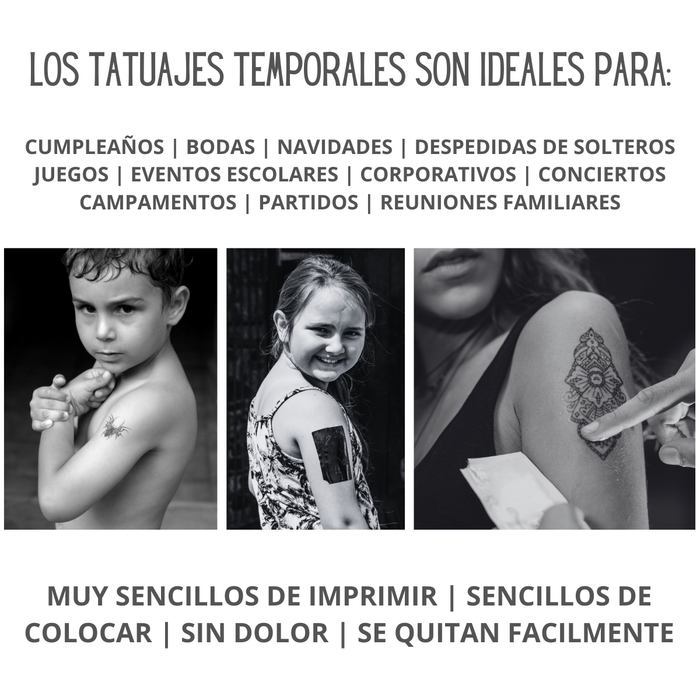 Papel para Tatuajes Temporales | DORADO | Para Láser |  KIT 10 hojas