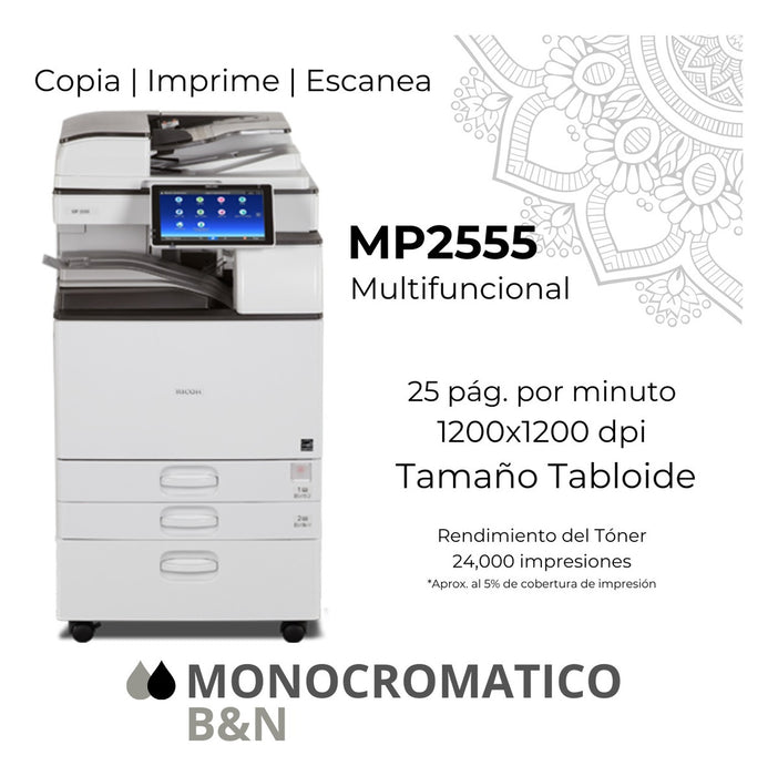 Impresora Multifuncional Ricoh Mp2555 Remanufacturada B & N