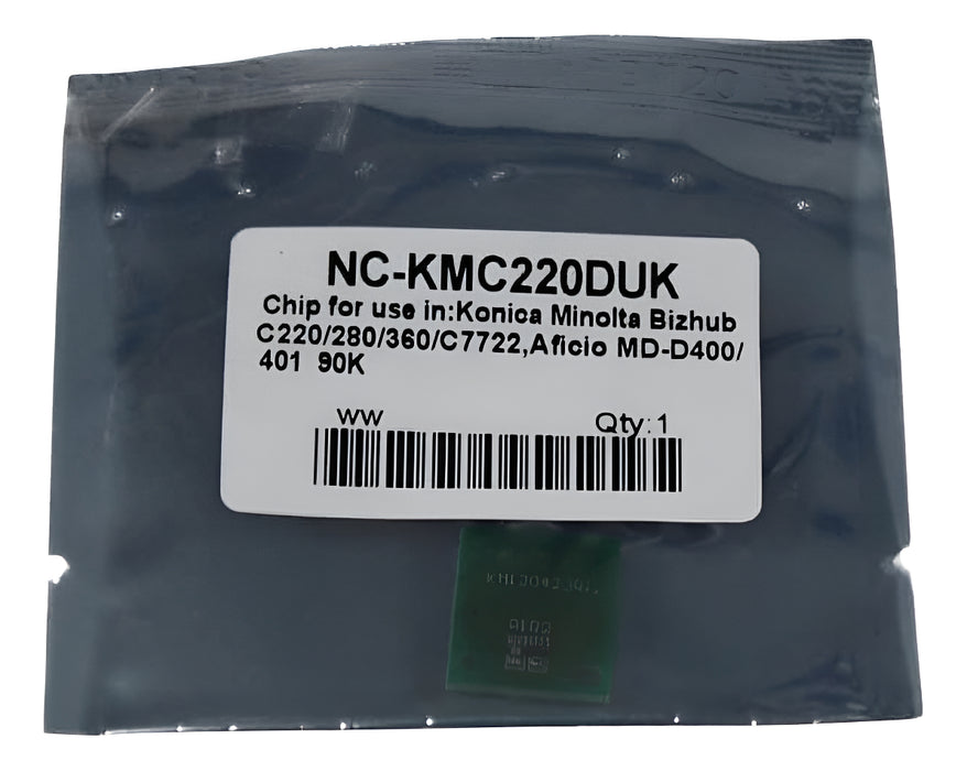 Chip Cilindro Negro para Konica C220, c280, c360, c7722, Nckmc220duk