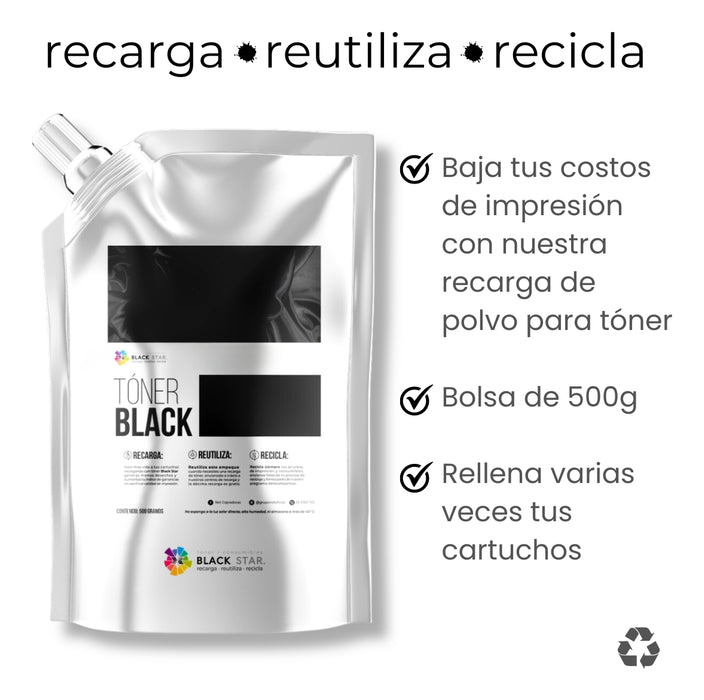 Toner Sharp Negro 500g Mx4050,4070,6500,6580,7500,7580,7040