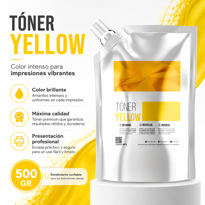 Toner Recarga BlackStar 500g Sharp Amarillo MX3070, MX4070, MX5070, MX6070 Recarga 500g