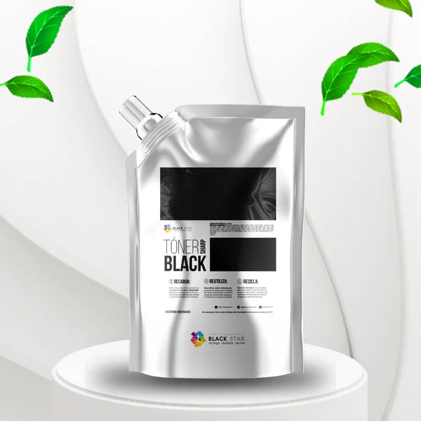 Toner Recarga para Sharp Negro 1 Kg MX2616 MX4100 MX4110 MX3110 MXC300 MXC301