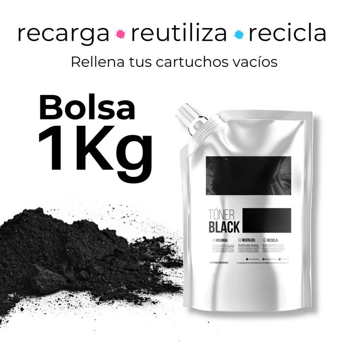 Toner Recarga para Sharp Negro 1 Kg MX2616 MX4100 MX4110 MX3110 MXC300 MXC301
