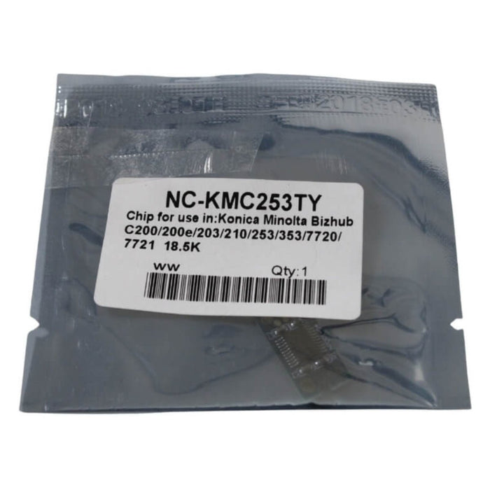 CHIP TONER KONICA AMARILLO BLACKSTAR C203, C210, C253, C353, A0D7235, TN314Y - Net Copiadoras