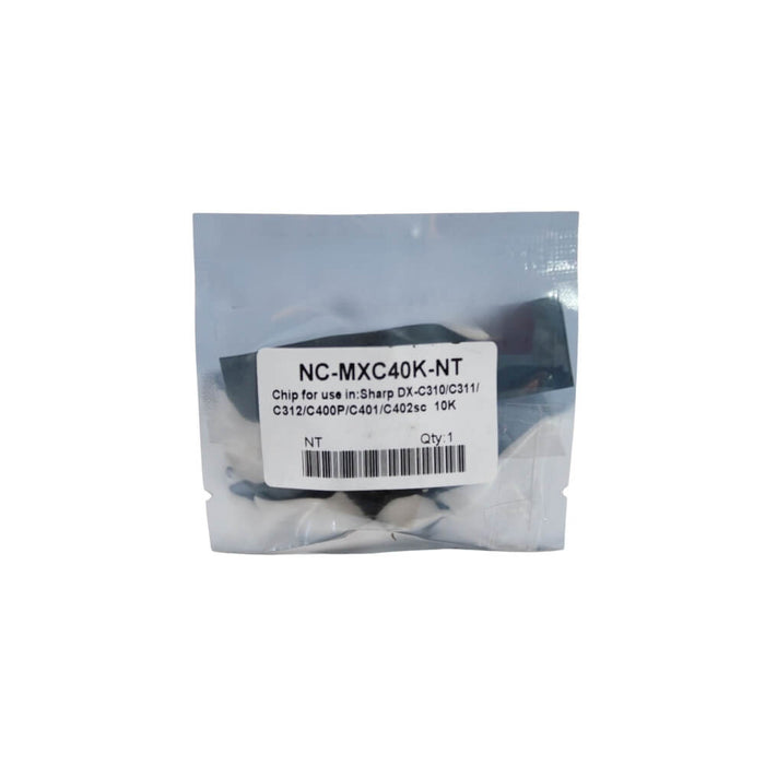 CHIP TONER SHARP NEGRO BLACKSTAR DXC310, DXC311, DXC400, DXC401, DX-C40NTB - Net Copiadoras