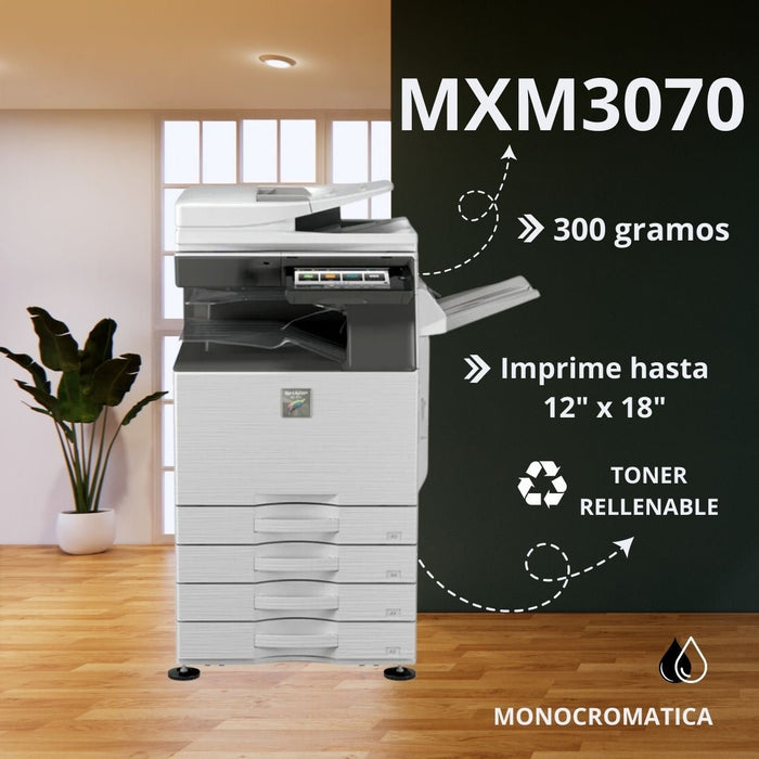 Impresora Láser Multifuncional Sharp Mxm3070 Blanco Y Negro - Net Copiadoras