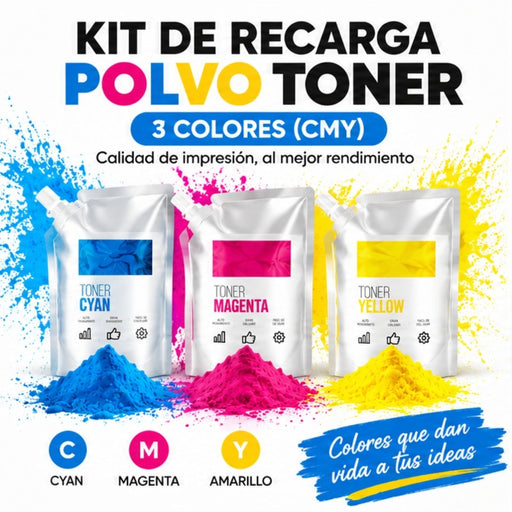 Kit de Recarga Toner 1.5kg Cian-Magenta-Amarillo Mx3070 Mx3570 Mx4070 Mx5070 6070 - Net Copiadoras