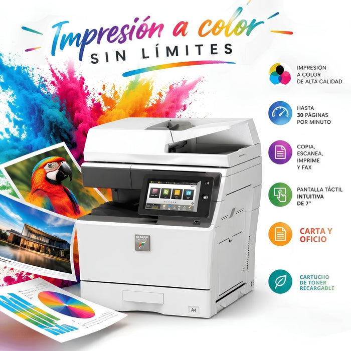 Impresora Láser Color Sharp MXC303W "Nuevo"