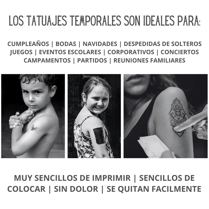 Papel para Tatuajes Temporales | Para Tinta | KIT 5 hojas - Net Copiadoras