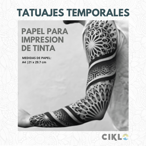 Papel para Tatuajes Temporales | Para Tinta | KIT 5 hojas - Net Copiadoras