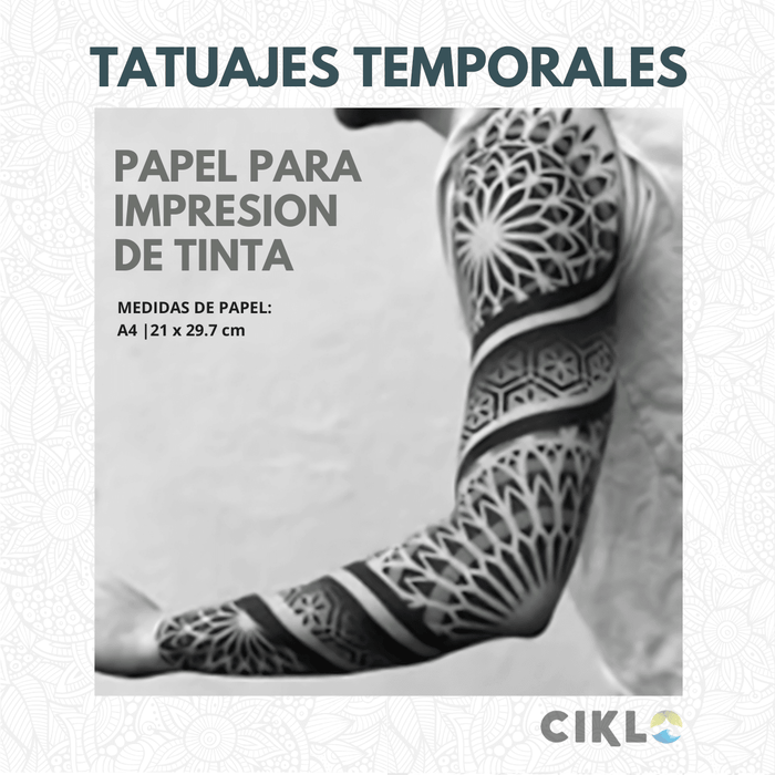 Papel para Tatuajes Temporales | Para Tinta | KIT 5 hojas - Net Copiadoras