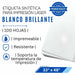 PAPEL SINTÉTICO AUTOADHERIBLE BLANCO BRILLANTE | 100 pzas | 33" x 48" | - Net Copiadoras