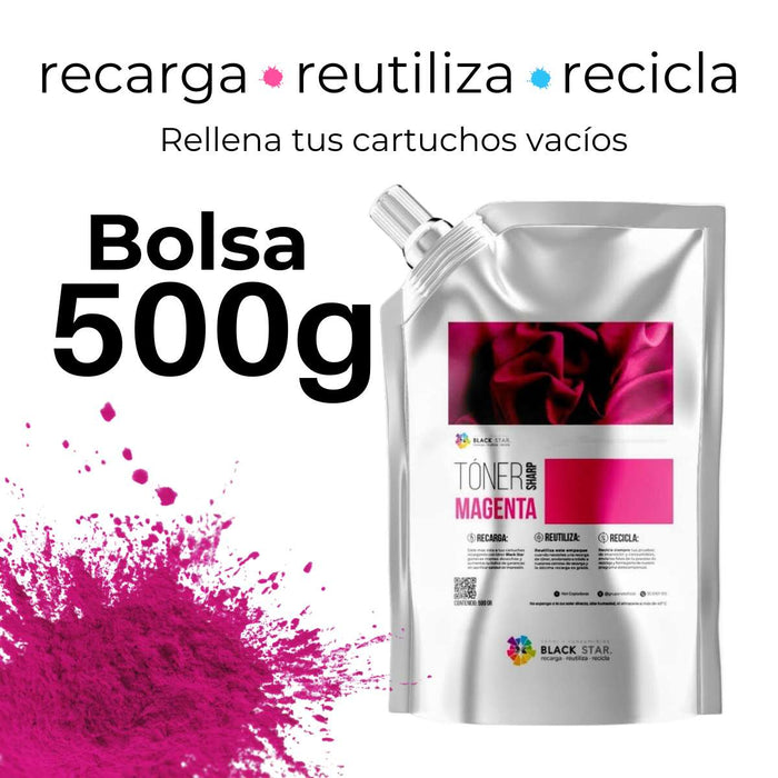 Recarga Toner Y Chip Sharp MAGENTA Mx3070 3570 Mx4070 Mx5070 Mx6070 - Net Copiadoras