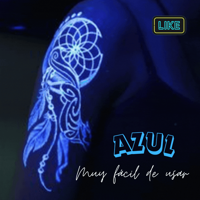 Tatuajes Temporales Verdes Fluorescentes 5 Hojas Inkjet