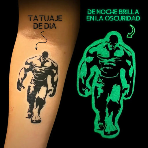 Tatuajes Temporales Verdes Fluorescentes 5 Hojas Láser - Net Copiadoras