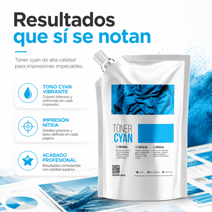 Toner Bk Cyan 500g Rico Mpc2003 | 2504 | 3503 | 4503 | 5500 - Net Copiadoras