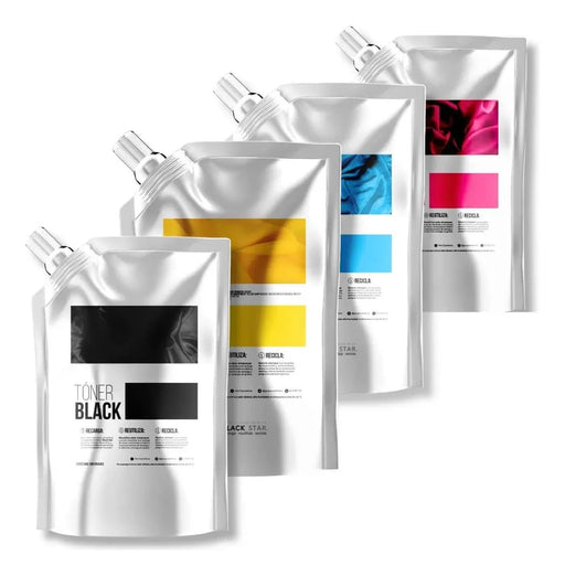 Toner Kit de 4 Recargas Para Modelos Sharp Mx3070 A Mx6070 Blackstar - Net Copiadoras