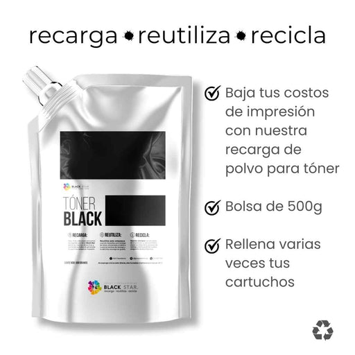 TONER NEGRO KONICA MINOLTA BIZHUB BLACKSTAR BOLSA 1KG C224,C284, C364,C454,554 - Net Copiadoras