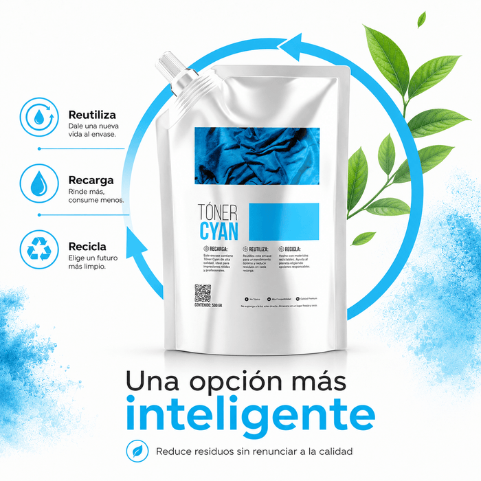 Toner Recarga BlackStar 500g Sharp Cyan MX3070, MX4070, MX5070, MX6070 Recarga 500g - Net Copiadoras