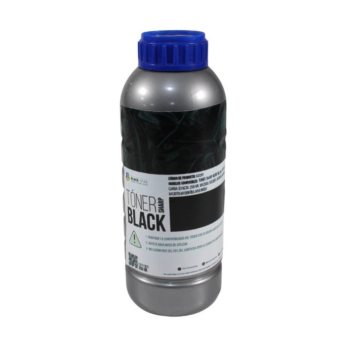 TONER SHARP NEGRO BLACK STAR RECARGA 250g MX2630, MX2651, MX3050, MX3051, MX3070, MX60NTBA, MX61NTBA  - Net Copiadoras