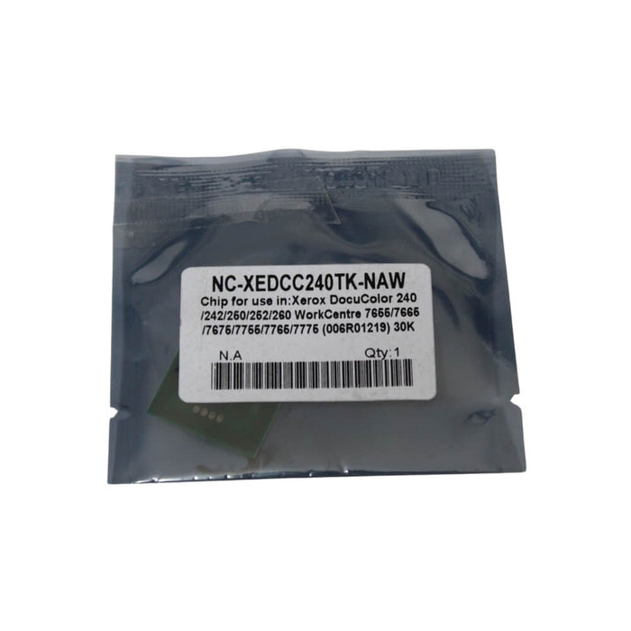 CHIP NEGRO XEROX PARA TONER BLACKSTAR IMPORTADO DOCUCOLOR 240, 250, 242, 252, 260, WC7655, WC7665, WC7675, WC7775, 6R1219